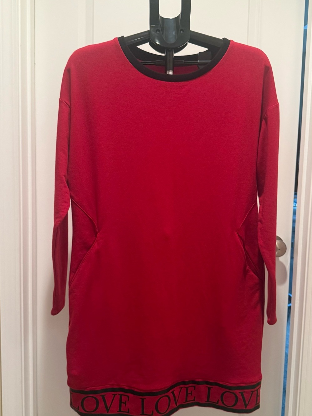 New York & Company Red Dress with Black Trim in LOVE